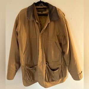 Timberland Men's Large Tan Heavy Button-Up Jacket